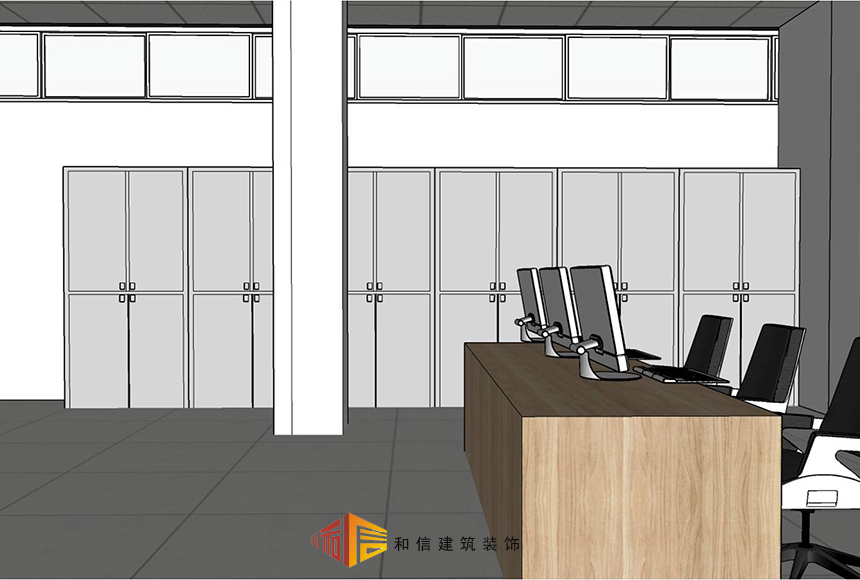 成都市機投鎮(zhèn)執(zhí)法大隊辦公室裝修設計