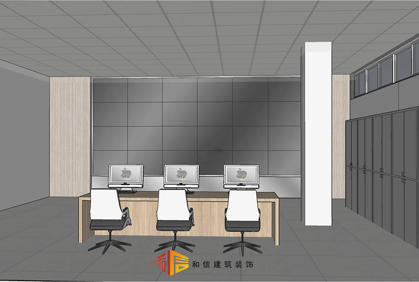 成都市機投鎮(zhèn)執(zhí)法大隊辦公室裝修設計